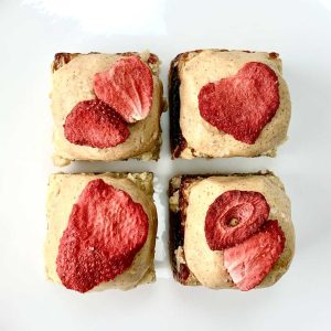 Peanut Butter Jelly Time flapjack vegan gluten-free treats