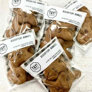 Bag of bunnies biscoff biscuits vegan gluten-free treats