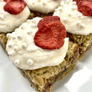Mothers Day flapjack slab vegan gluten-free treat postal